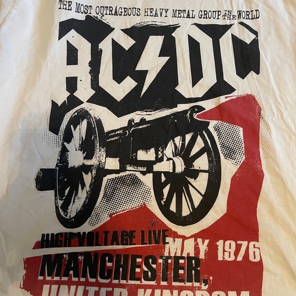 AC/DC High Voltage Live T Shirt LARGE 1978 Manchester United Kingdom - Picture 2 of 4